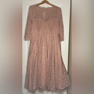 Blush Pink - Lace Dress - Torrid - Size 16